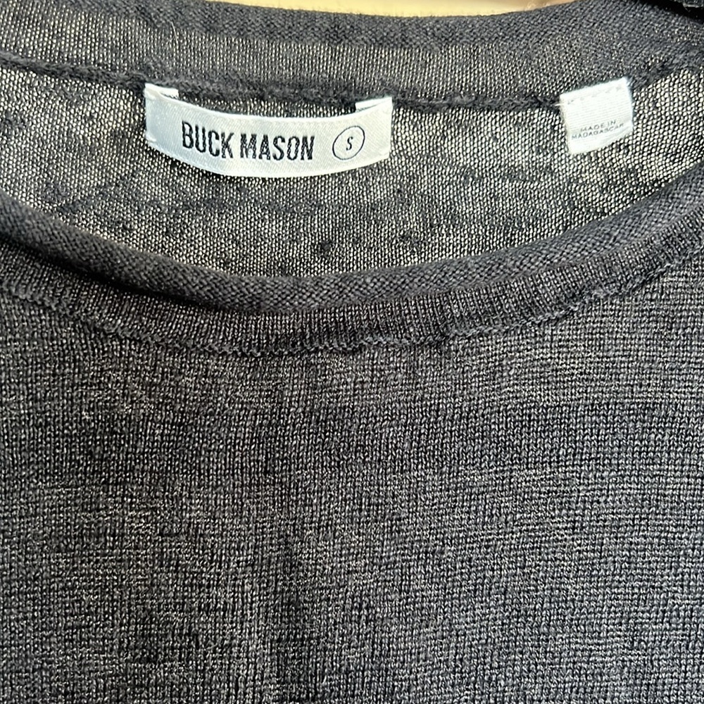Buck Mason Black Short Sleeve in Linen - Picture 2 of 6